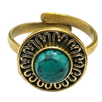 Turquoise Ring (Gold/Round)