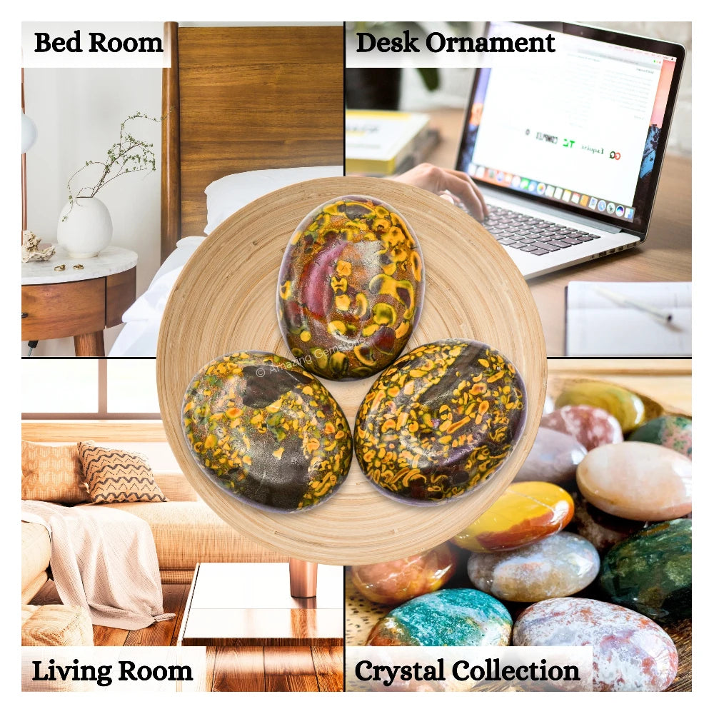 Fruit Jasper Palm Stone