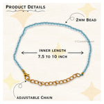 Green Chalcedony Bracelets - 2mm Faceted Beads (Gold)