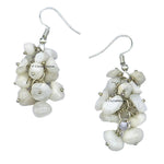 Snow Quartz Crystal Earrings
