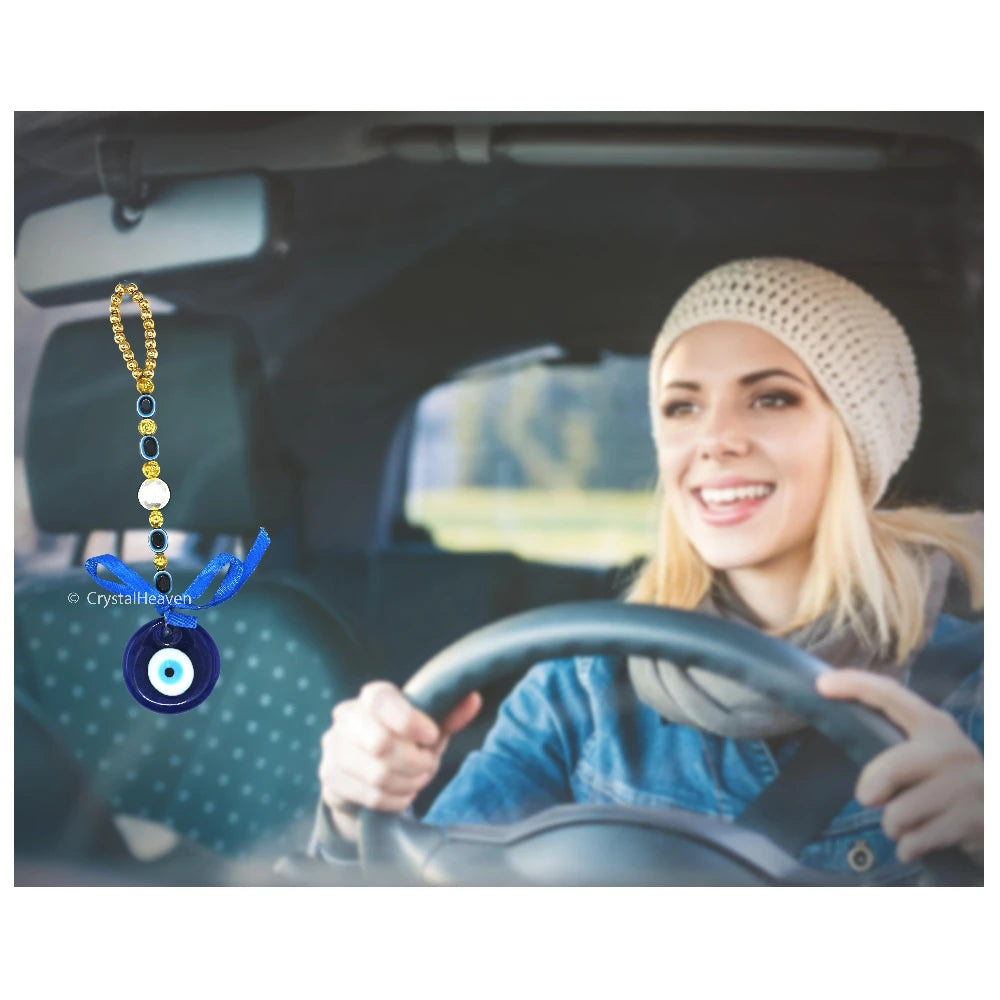 Evil Eye with Diamond Sphere Car Hanging Ornaments (7 Inch)
