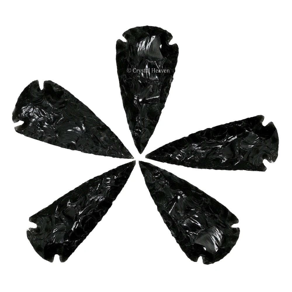 Black Obsidian Arrowhead - 1" to 1.5" (25 Pieces)