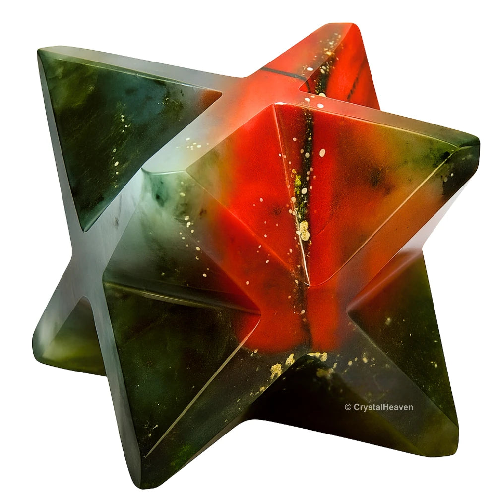 African Bloodstone Crystal Merkaba (15-20mm)