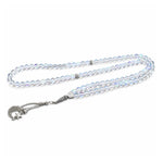White Mermaid Glass Crystal Tasbih (Silver)