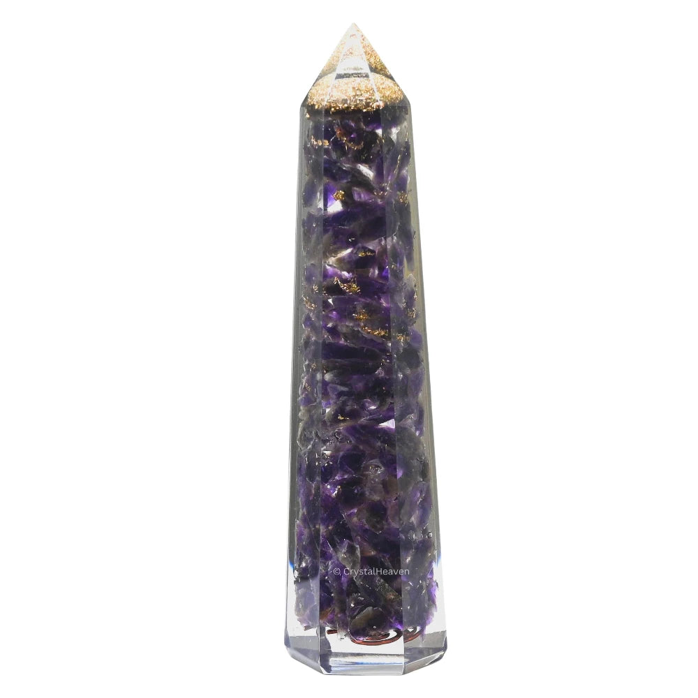 Amethyst Crystal Orgone Tower (4.5 Inch)