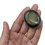 Golden Sheen Obsidian Palm Stone