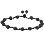 Lava Stone Anklet (Hand Knotted)