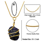 Amethyst Necklace - Raw Crystal (Gold)