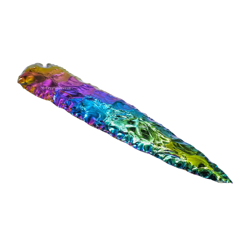 Titanium Aura Quartz Arrowhead - 8" to 9"