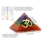 7 Chakra Onyx Orgone Pyramid (OM)