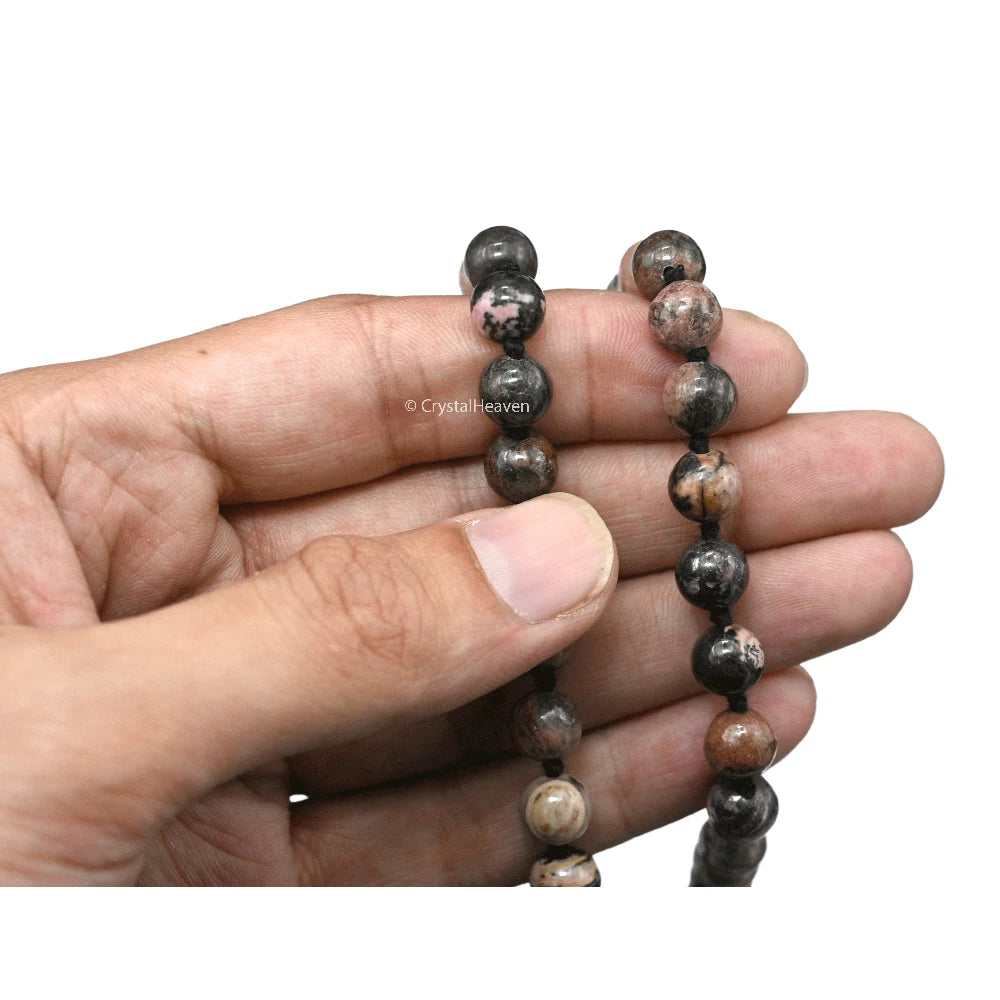 Rhodonite Japa Mala (Hand Knotted)