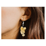 Citrine Crystal Earrings (Silver)