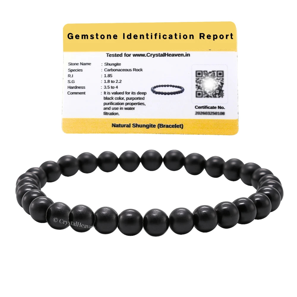Shungite Healing Crystal Bracelets - 6mm Beads