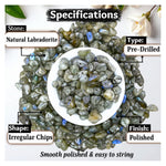 Labradorite Chips - Pre Drilled