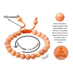 Peach Moonstone Bracelet (Adjustable)