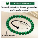 Malachite Healing Crystal Bracelets - 6mm Beads