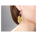 Citrine Crystal Earrings (Silver)
