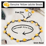 Yellow Calcite Anklet (Hand Knotted)