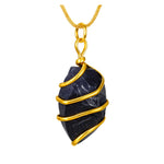 Blue Goldstone Necklace - Raw Crystal (Gold)