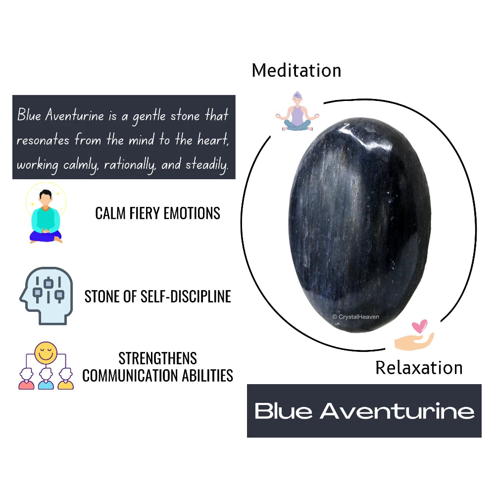 Blue Aventurine Palm Stone