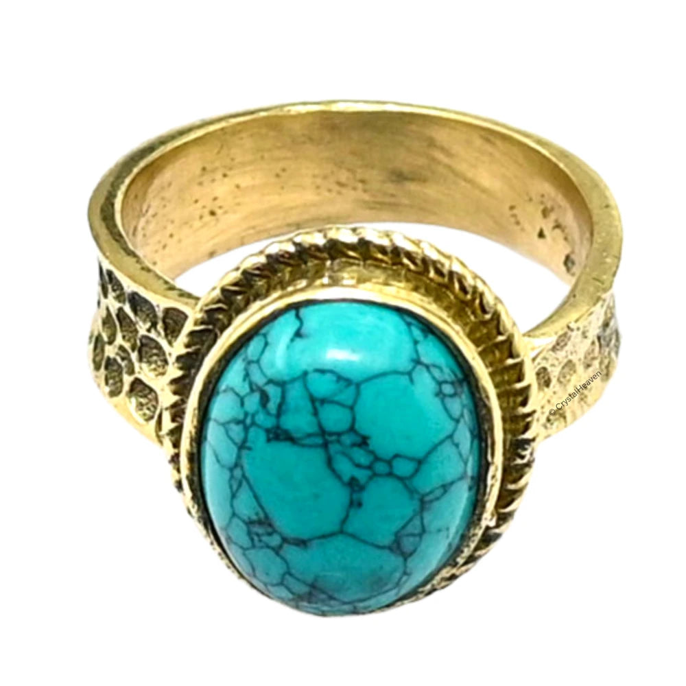 Turquoise Ring (Gold/Oval)