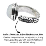 Rainbow Moonstone Ring (Silver/Oval)