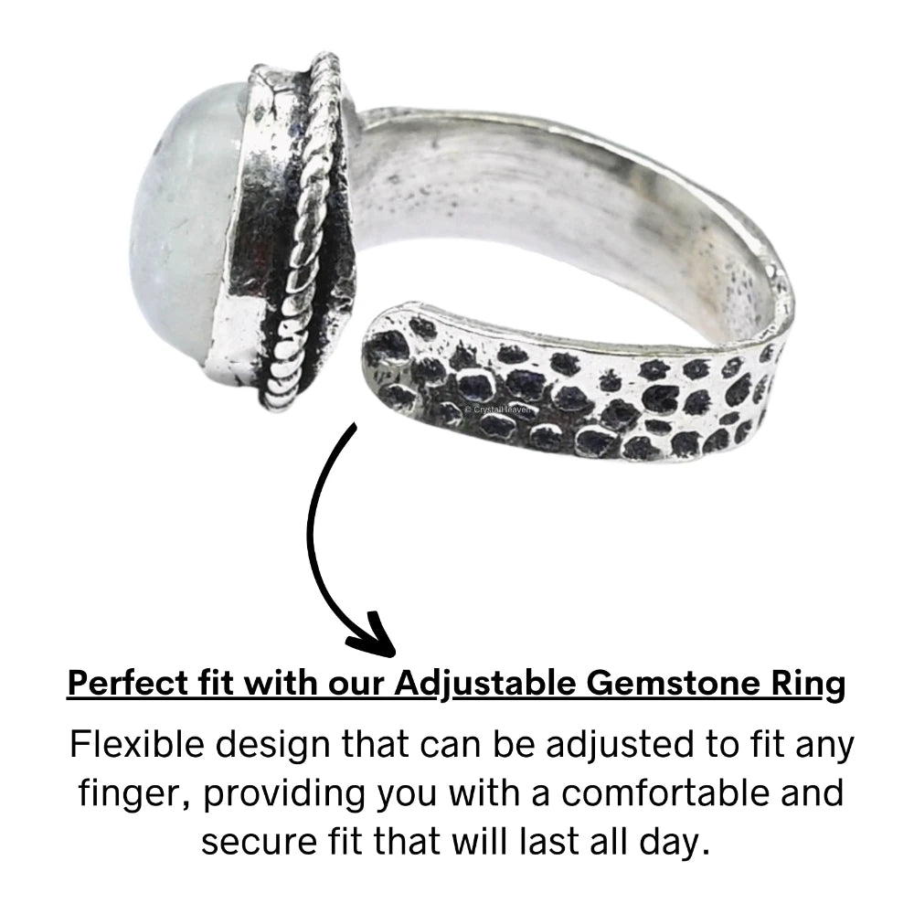 Rainbow Moonstone Ring (Silver/Oval)