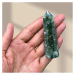 Moss Agate Crystal Tower (3" to 4" inch)