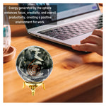 Black Tourmaline Selenite Crystal Orgonite Ball (2.5 Inch)