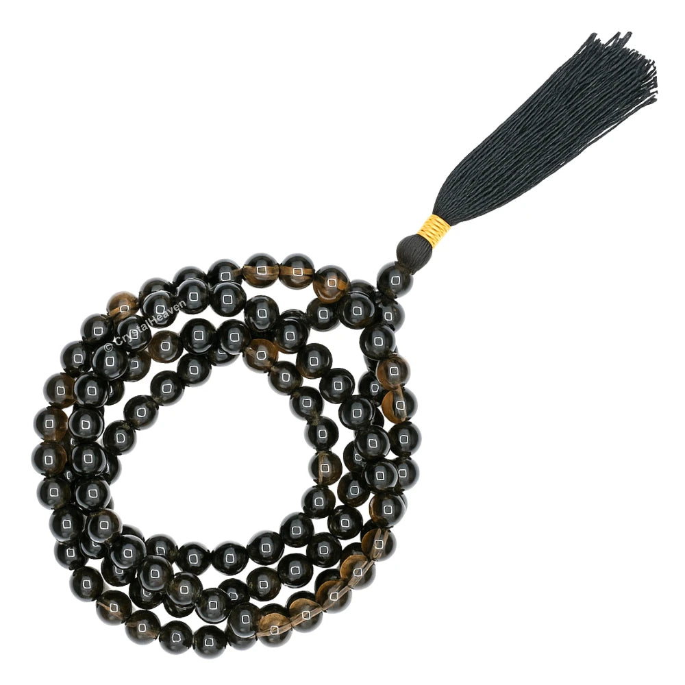 Smoky Quartz Japa Mala (Without Knot)