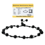 Black Obsidian Anklet (Hand Knotted)