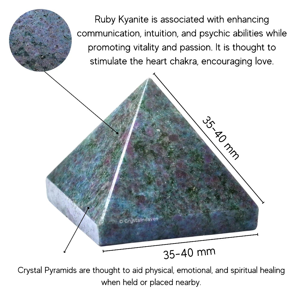 Ruby Kyanite Pyramid (1.5 Inch)