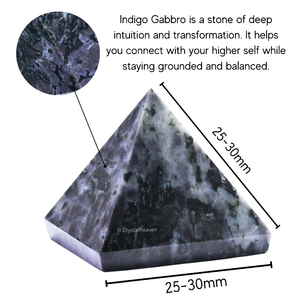 Indigo Gabbro Pyramid (1 Inch)