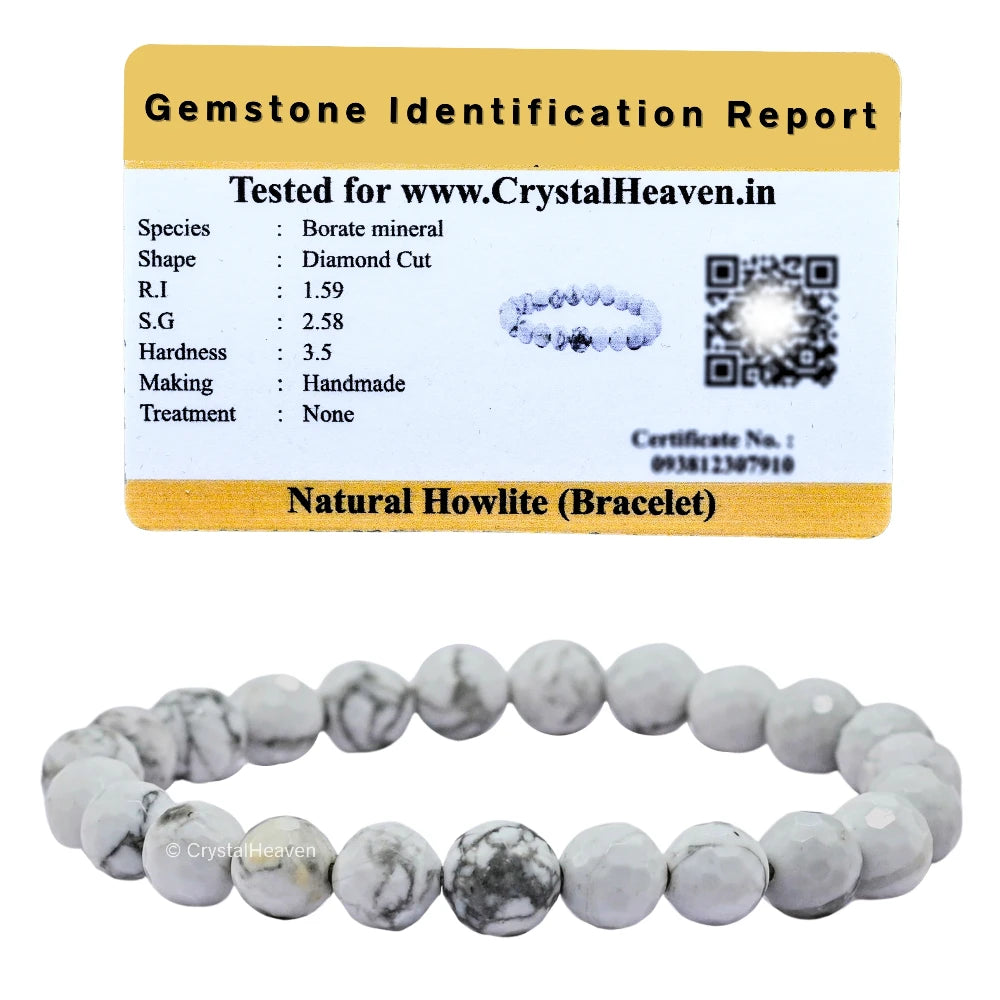 Howlite Bracelet (Faceted-Stretchable)