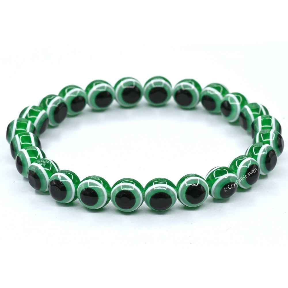 Dark Green Evil Eye Bracelet