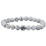 Howlite Bracelet (Faceted-Stretchable)