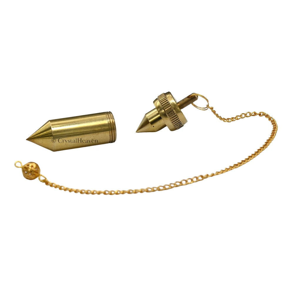 Metal Brass Pendulum - Gold 3 Piece Pointed Bullet (MP75)