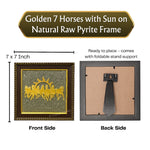 7 Horses with Sun on Natural Pyrite Frame – Vastu Decor