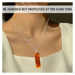 Carnelian Crystal Orgone Pendant - Rectangle