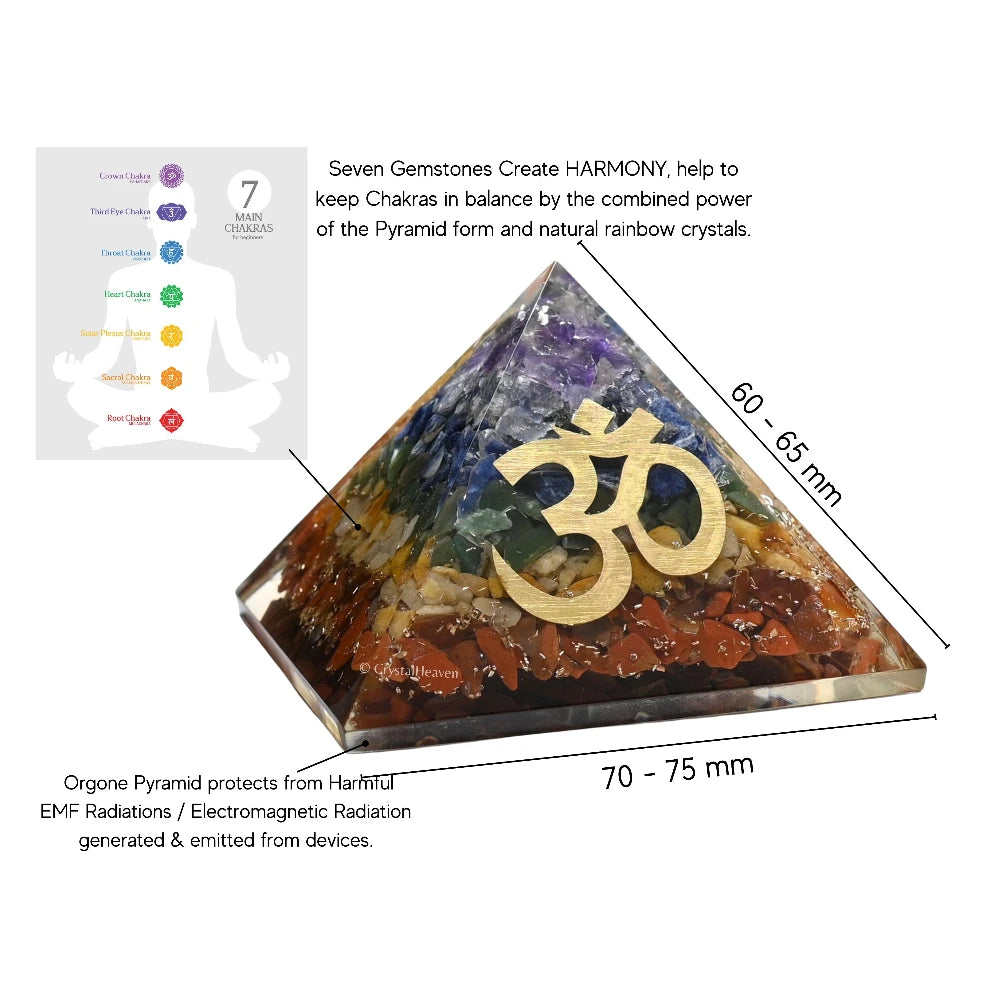 7 Chakra Orgone Pyramid (OM)
