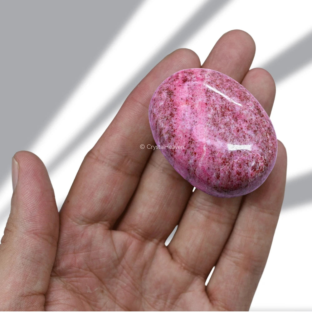 Thulite Palm Stone