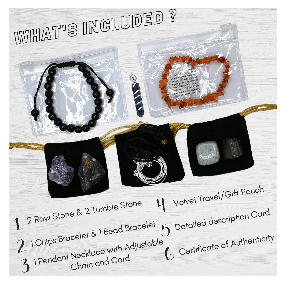 Pisces Healing Crystals and Stones Premium Set