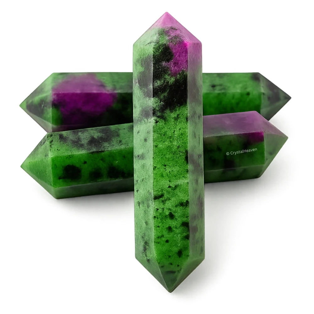 Ruby Zoisite Pencil Points (Double Terminated) (Set of 3)