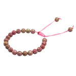Pink Rhodonite Bracelet (Faceted-Adjustable)
