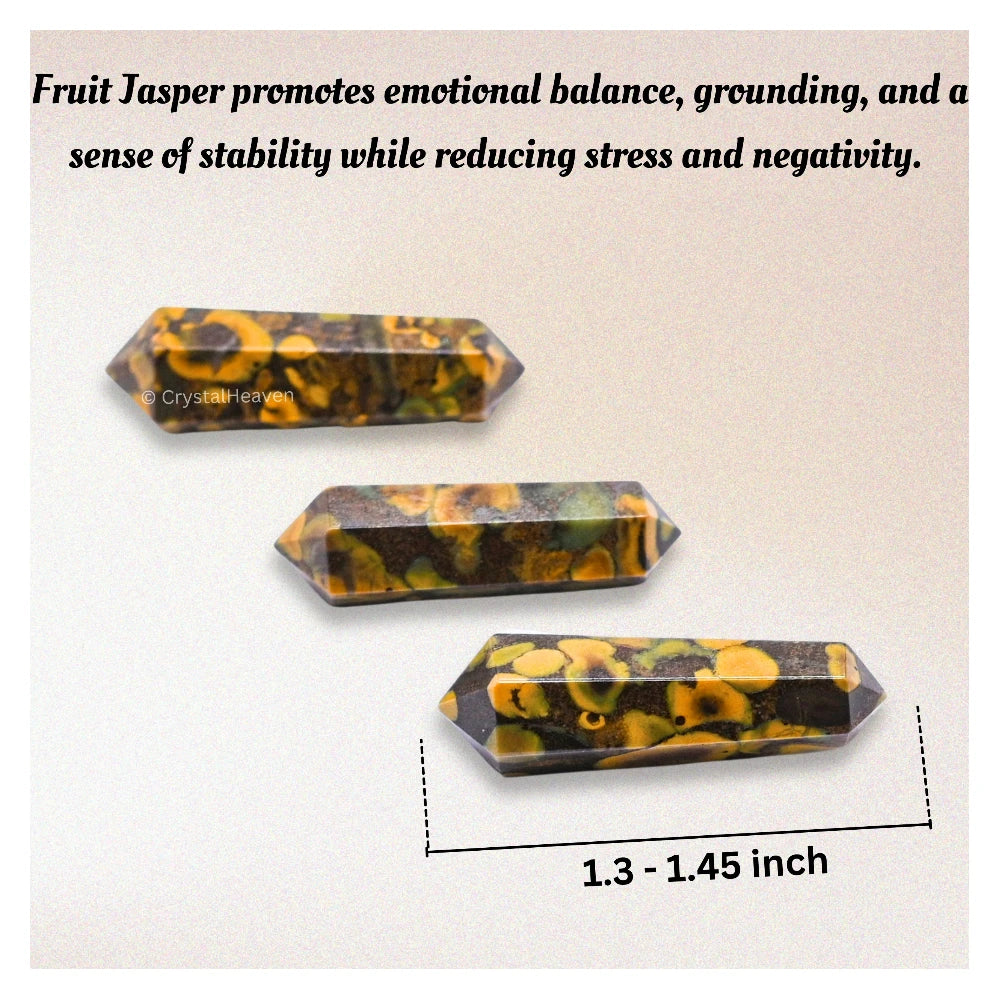 Fruit Jasper Pencil Points (Double Terminated) (Set of 50)