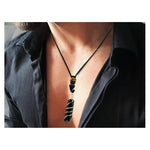Shungite Necklace - Spiral Pencil