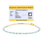 Amazonite Bracelets - 2mm Faceted Beads (Gold)