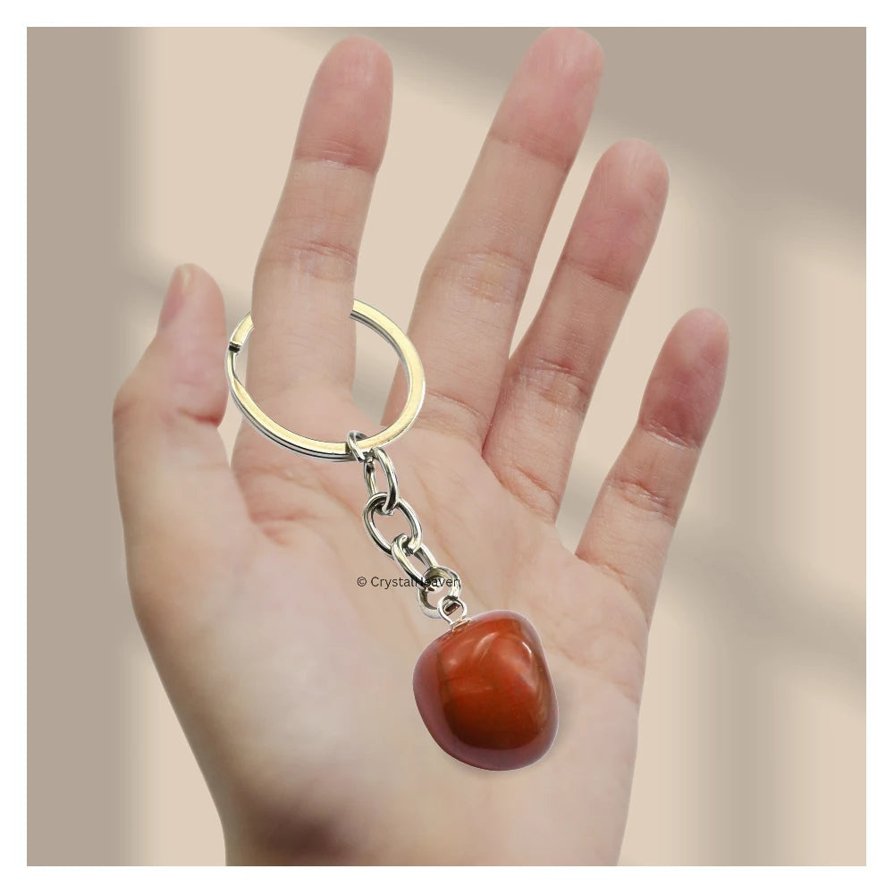 Red Jasper Crystal Keychain (Tumbled)
