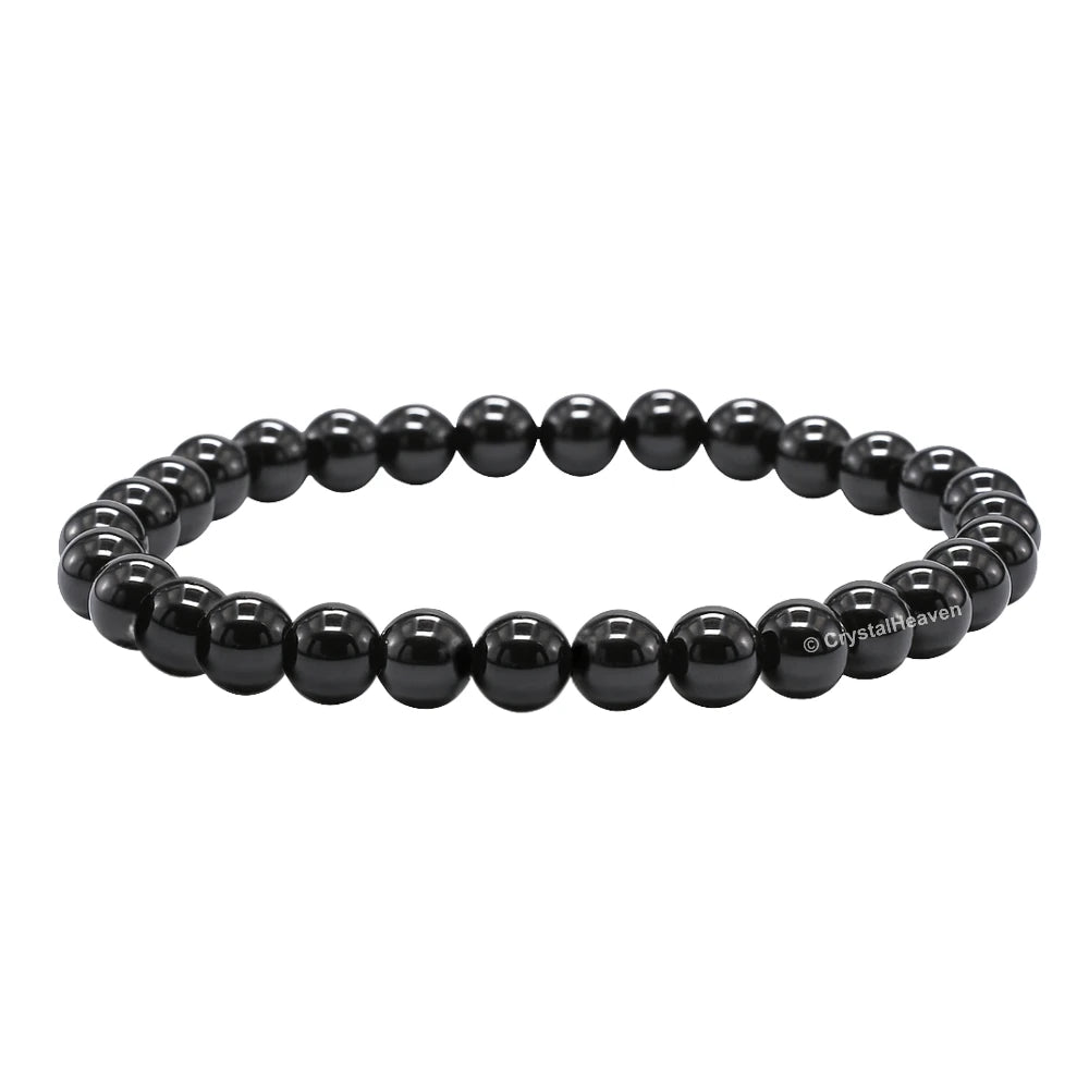 Black Tourmaline Healing Crystal Bracelets - 6mm Beads