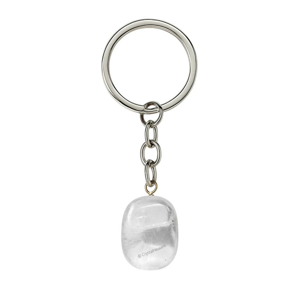 Clear Quartz Crystal Keychain (Tumbled)